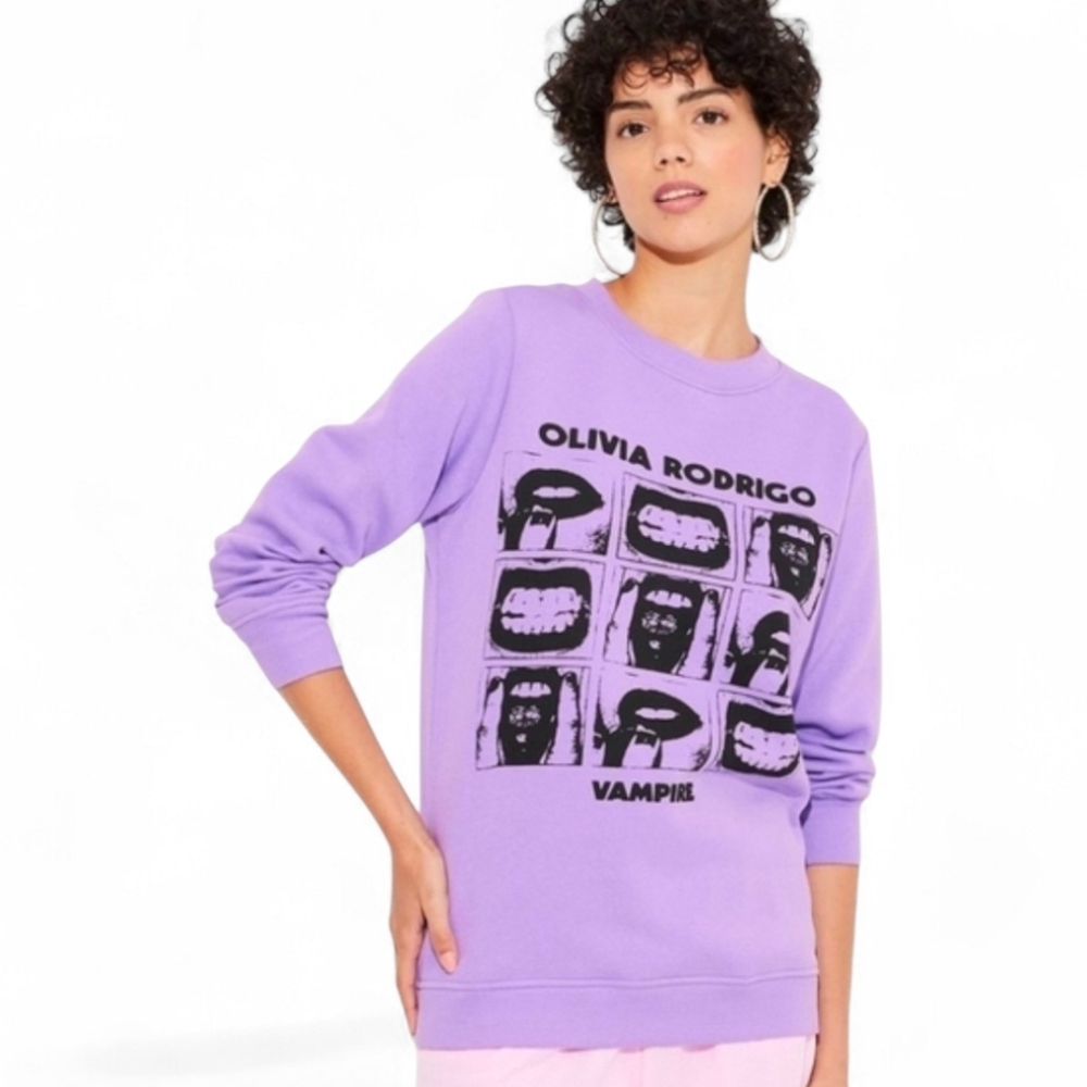 OLIVIA RODRIGO Purple Vampire Pullover Sweatshirt - XXL